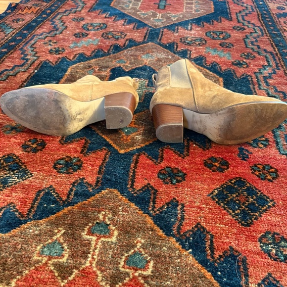 J.Crew Rory Tan Microsuede Heeled Ankle Boots Booties size 8 - Picture 4 of 4